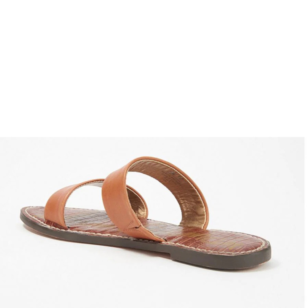 Sam Edelman Leather Double Strap Slide Sandals Gala Saddle - Medium - Picture 3 of 6